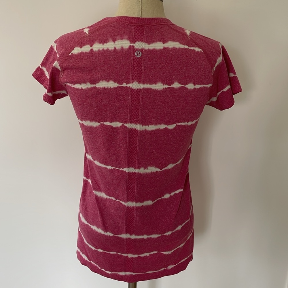 Lululemon Swifty Tech Short Sleeve pink tye dye shirt size 10
